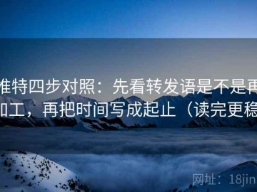 推特四步对照：先看转发语是不是再加工，再把时间写成起止（读完更稳）